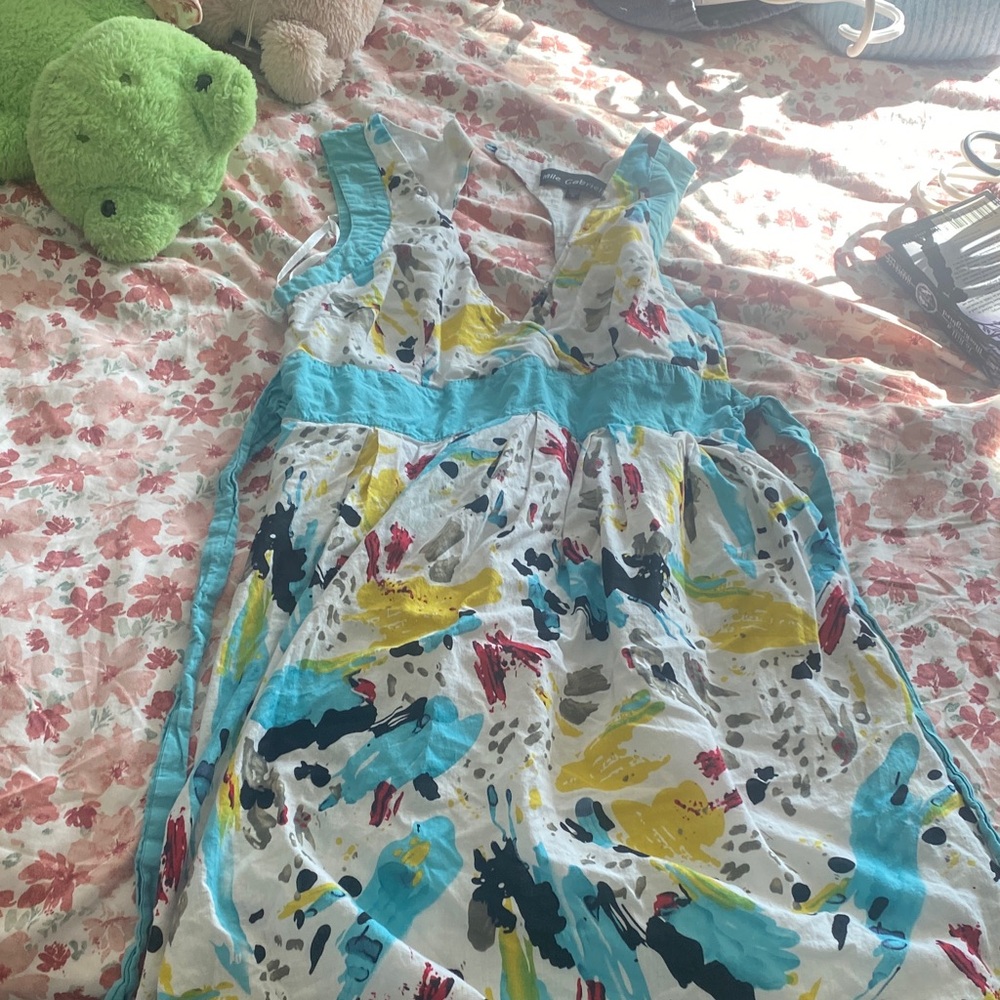 Mlle Gabrielle Super Twee and Artsy Paint Splatter style dress